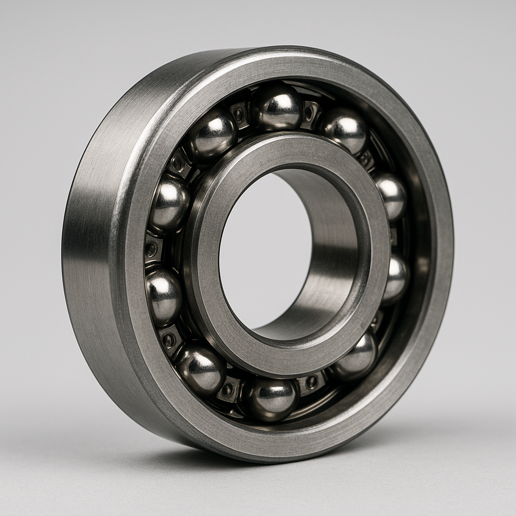 Close-up of deep groove ball bearing